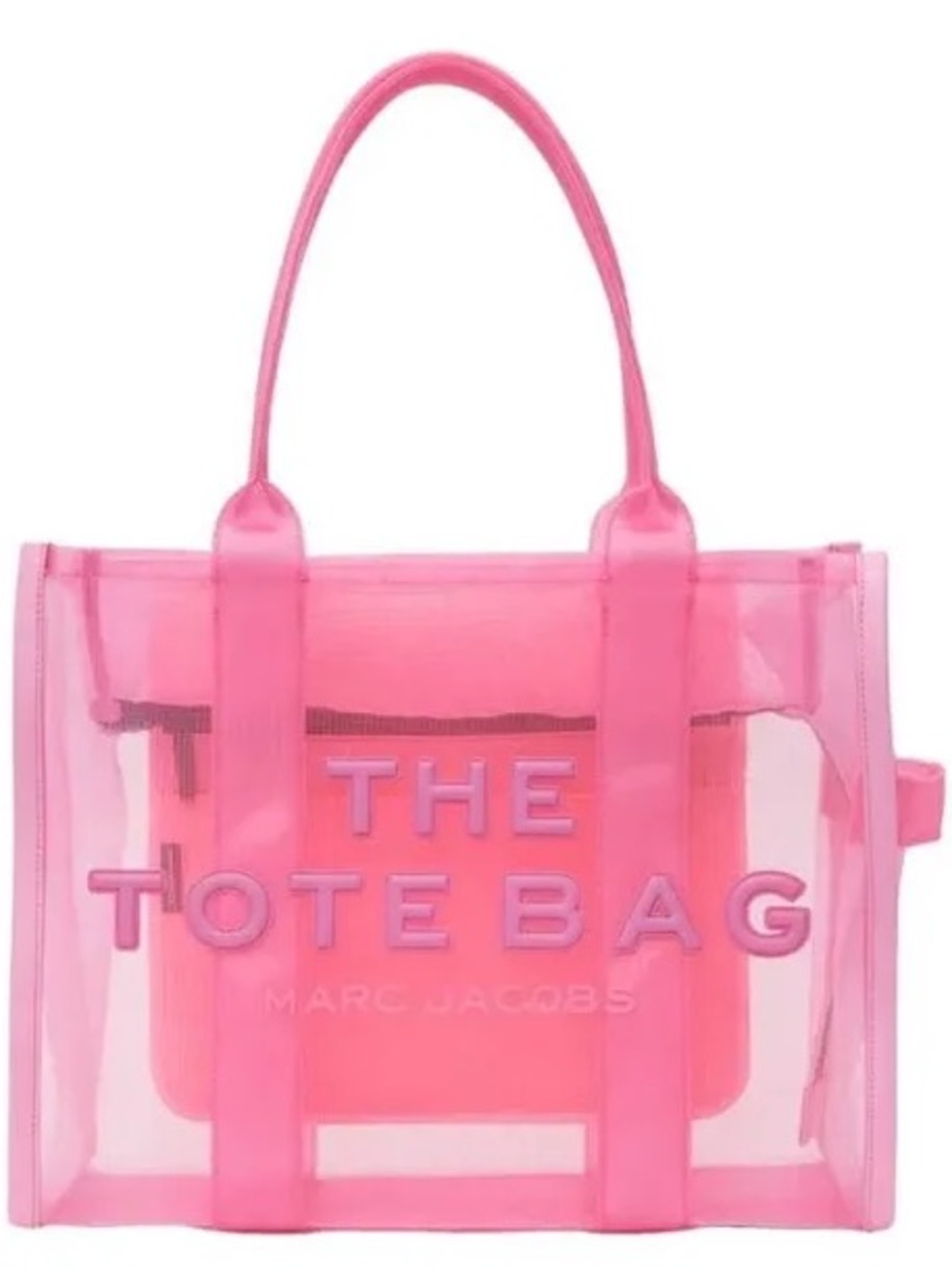 Marc Jacobs Pink Clear The Tote Bag - Hot Pink Shoulder Tote - Picture 3 of 4